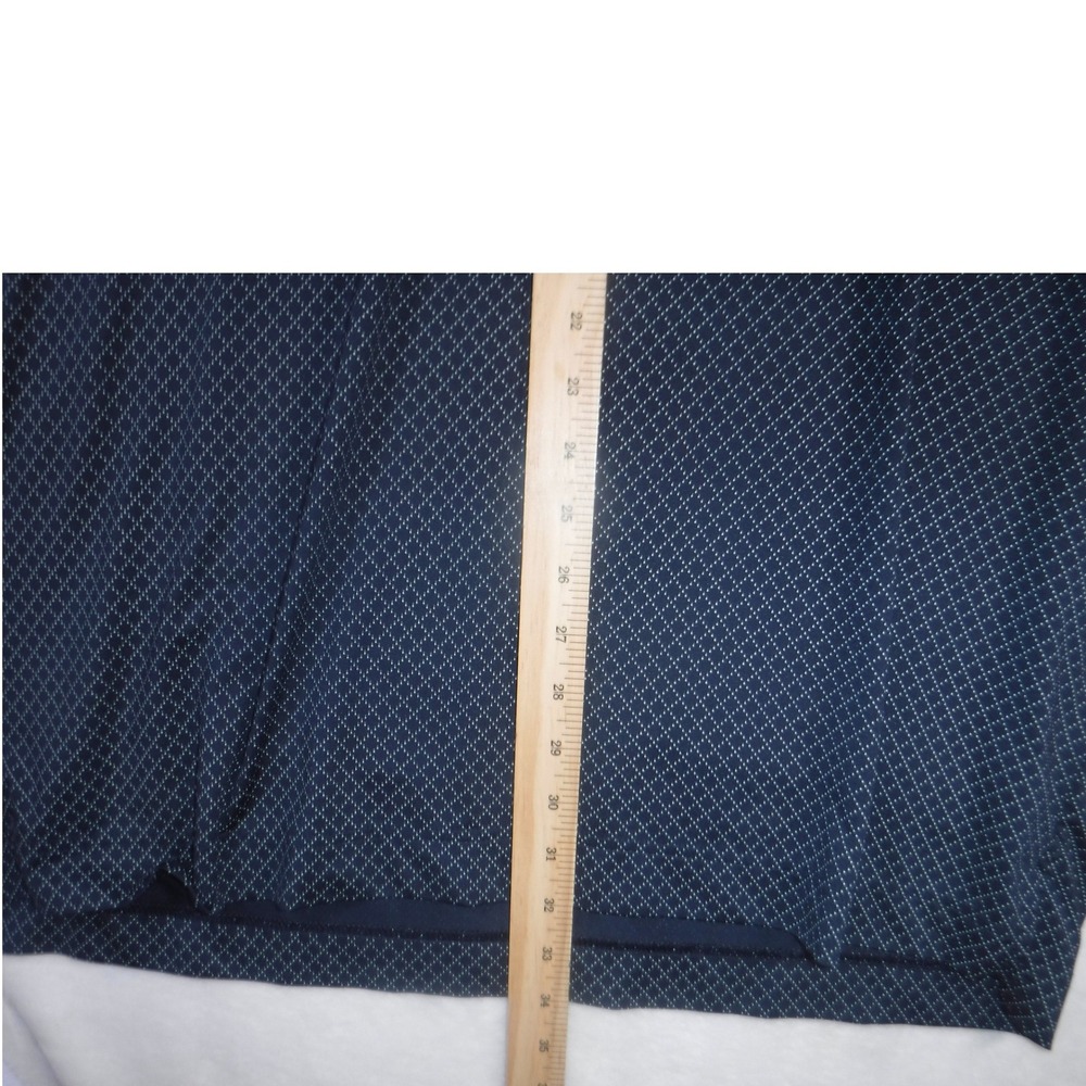 FootJoy Men 2XL Navy Blue White Diamond Print ProDry Performance Golf Polo Shirt - Picture 7 of 7